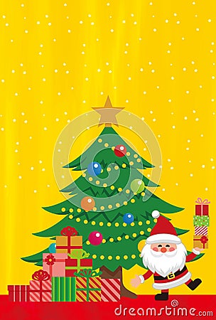 Christmas elements of golden background. Vector Illustration